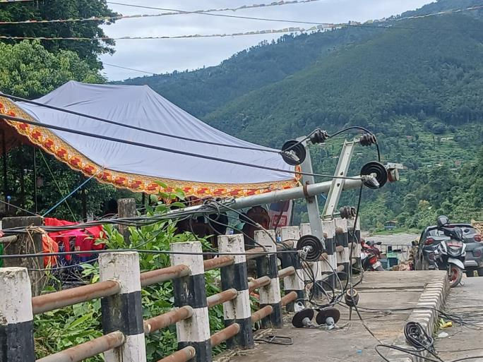 Nuwakot FM's optic fibre damaged in the flood